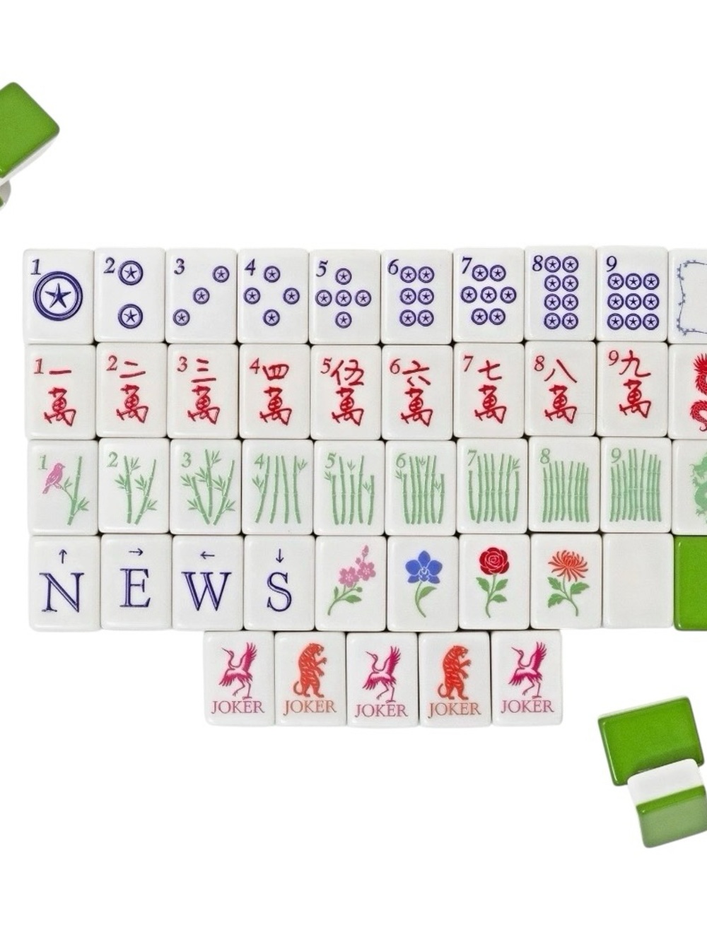 NIB Mahjong Limited Edition Game Set Game Mat, Carry Bag, Tiles & Bag, 4 Racks - Picture 2 of 11